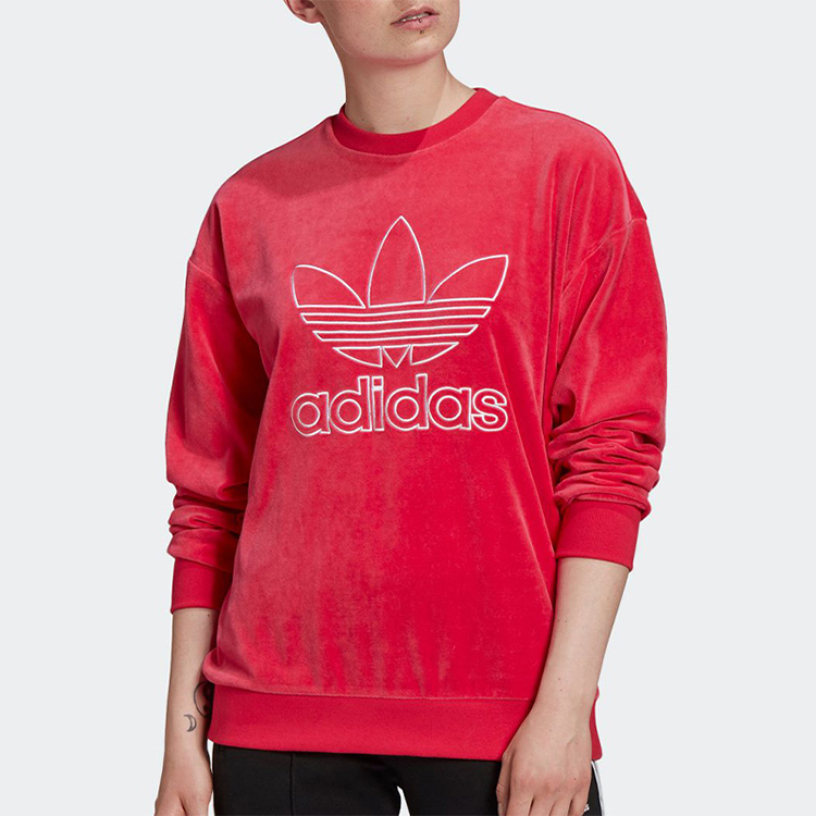 Свитшот женский розово-красный Adidas Originals — фото 4