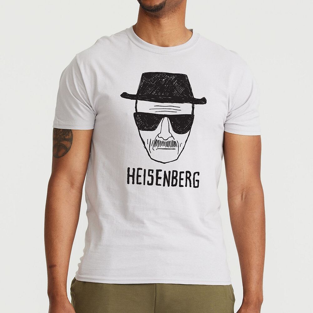 

Мужская футболка с рисунком Breaking Bad Heisenberg Sketch Licensed Character, белый