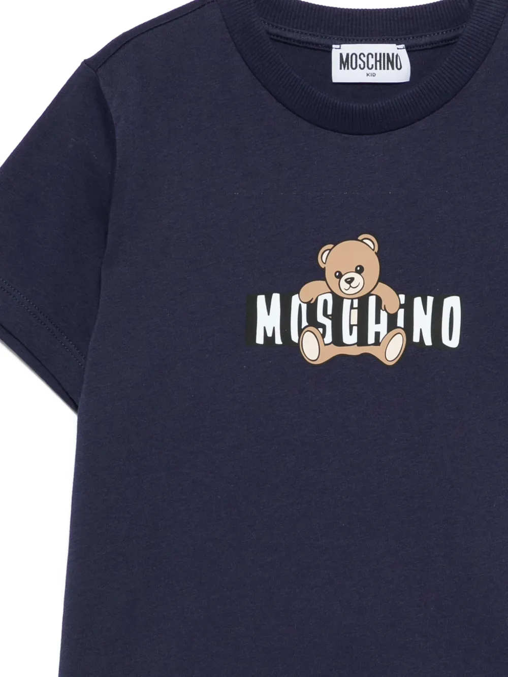 Футболка с логотипом "Teddy" Moschino Kids, синий — фото 3