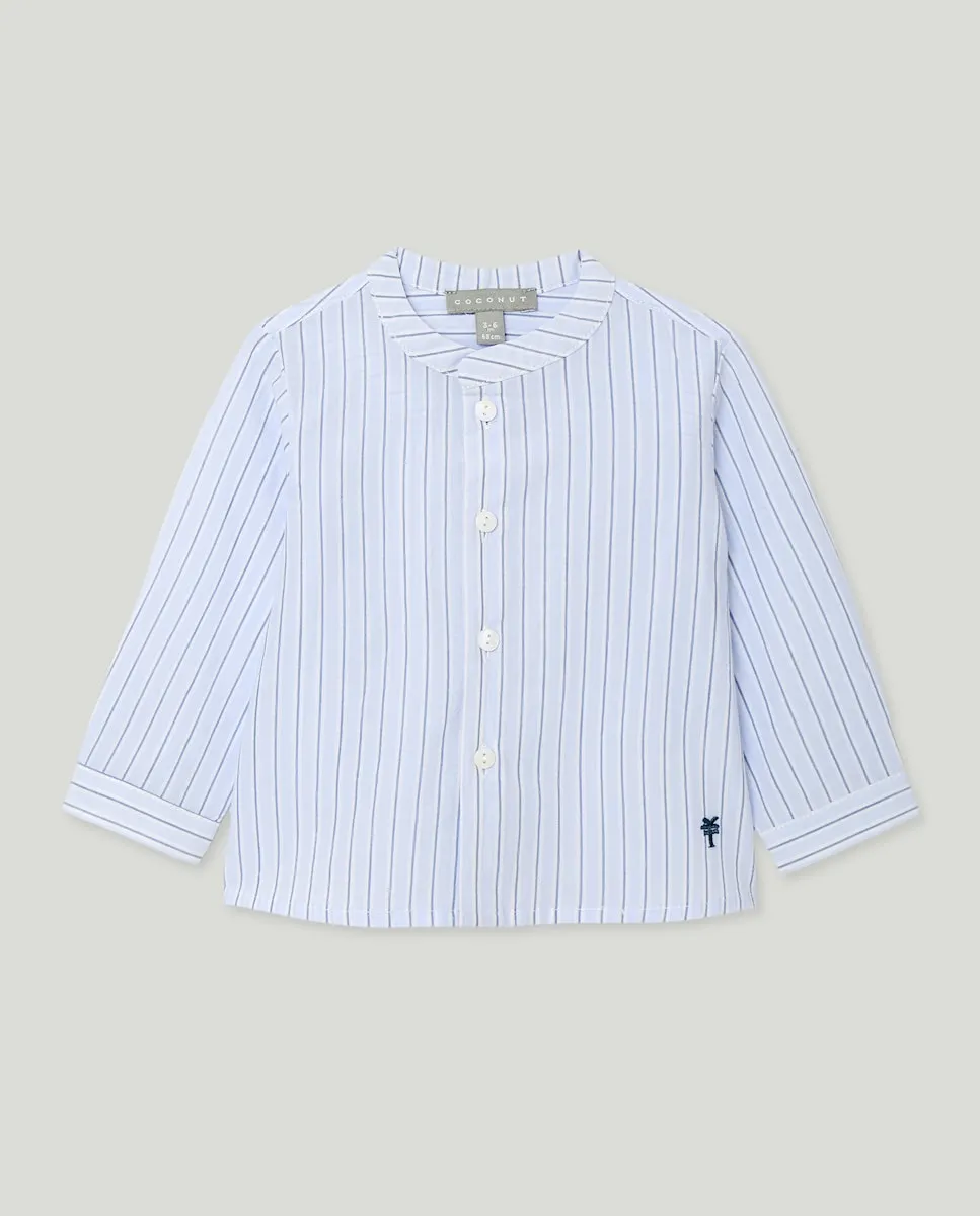 

Рубашка с длинным рукавом и воротником мао в клетку для мальчиков Coconut El Corte Inglés, синий