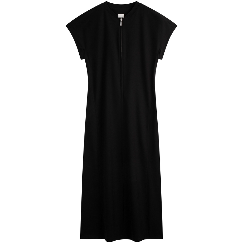 Calvin Klein SS25 Короткое платье с короткими рукавами Women's Space Black