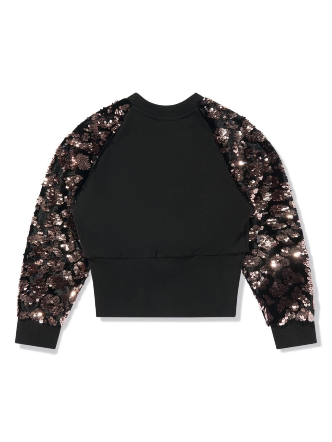 Balmain Kids хлопковая толстовка, украшенная пайетками, черный — фото 2