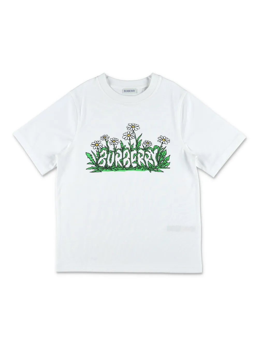 

Футболка с логотипом BURBERRY KIDS, белый