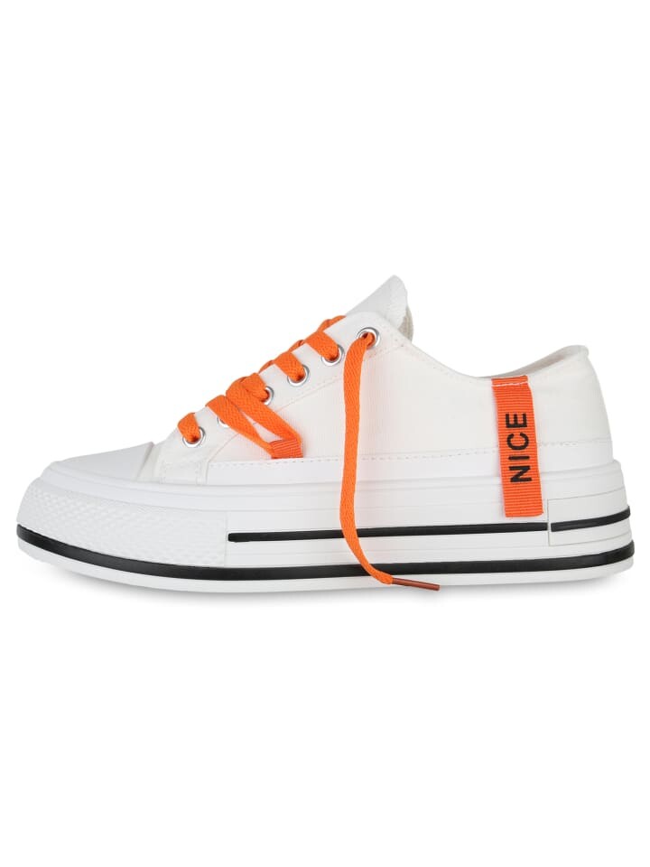 Низкие кроссовки VAN HILL Low Seraphine, цвет weiss orange — фото 2