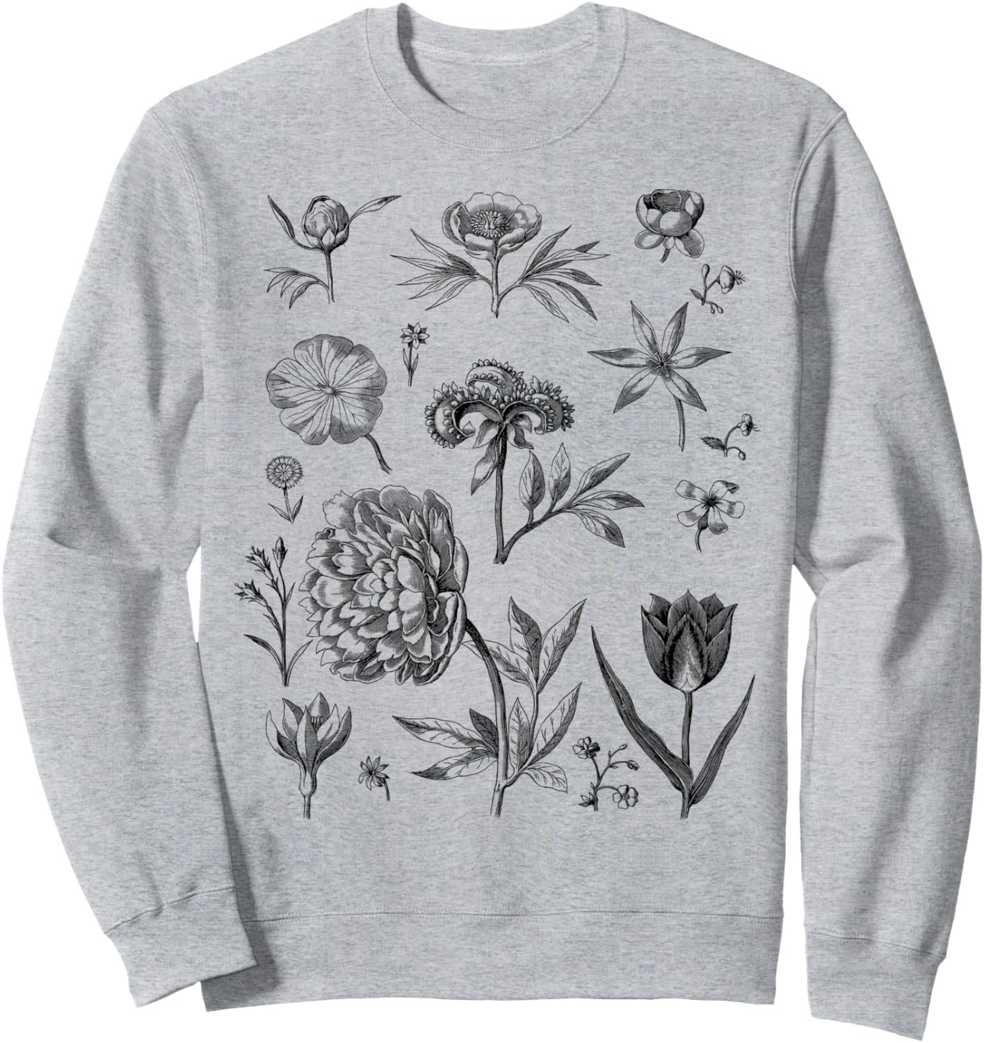 

Коллаж из цветов, садовник, план дома, толстовка Fashion Tees, серый