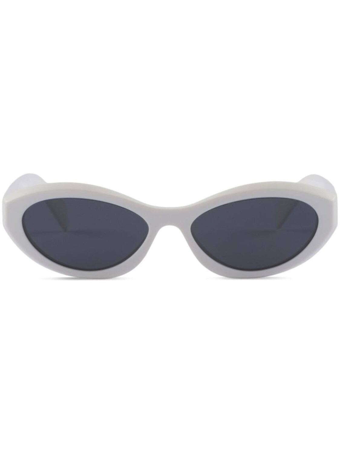 

Prada Eyewear солнцезащитные очки Symbole в овальной оправе, белый