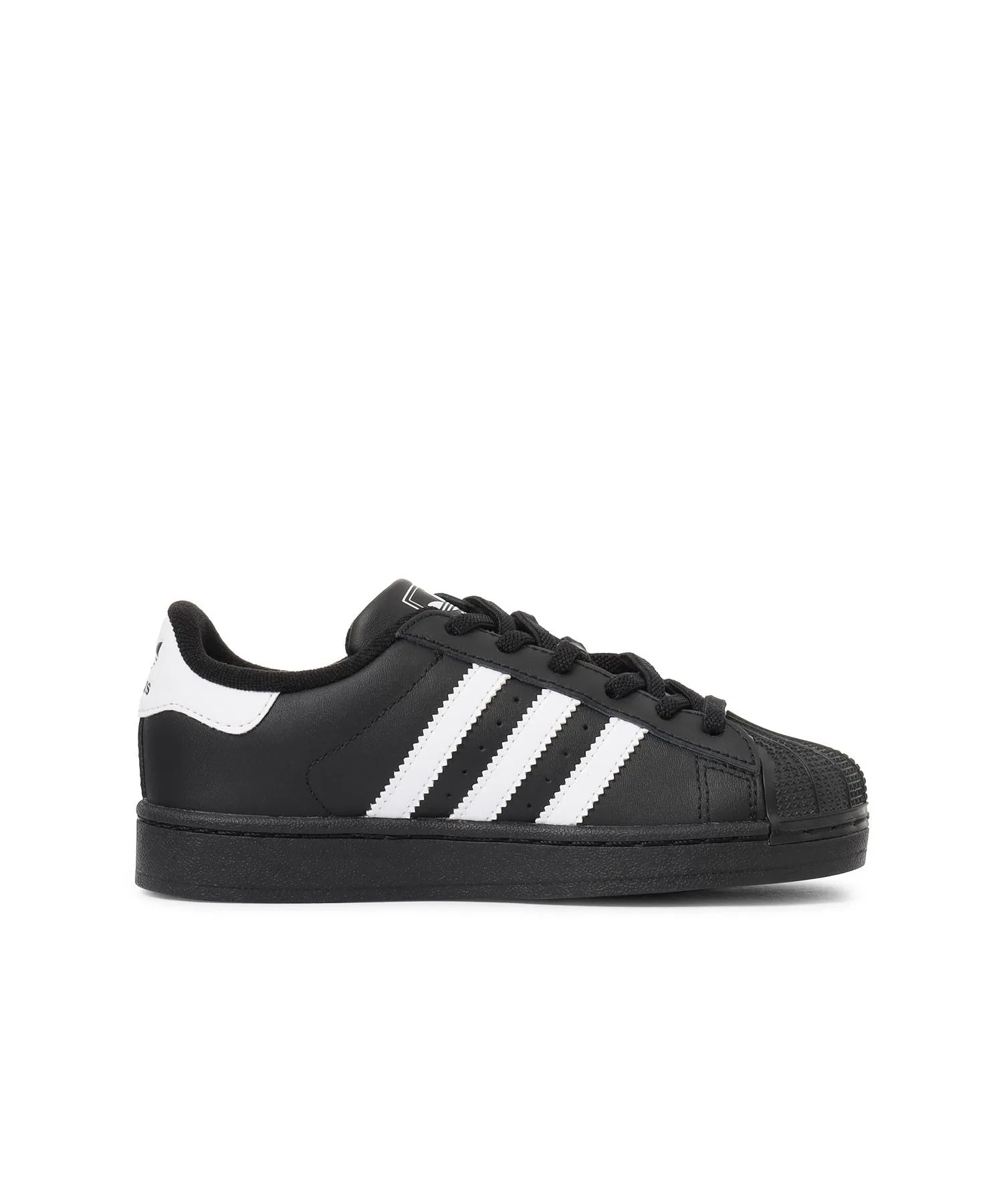 Детские кроссовки adidas SUPERSTAR II CF EL из натуральной кожи чёрные — фото 2