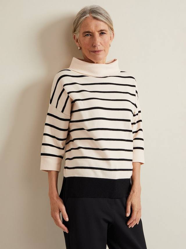 

Джемпер в полоску от salima Phase Eight, цвет Black/Ivory