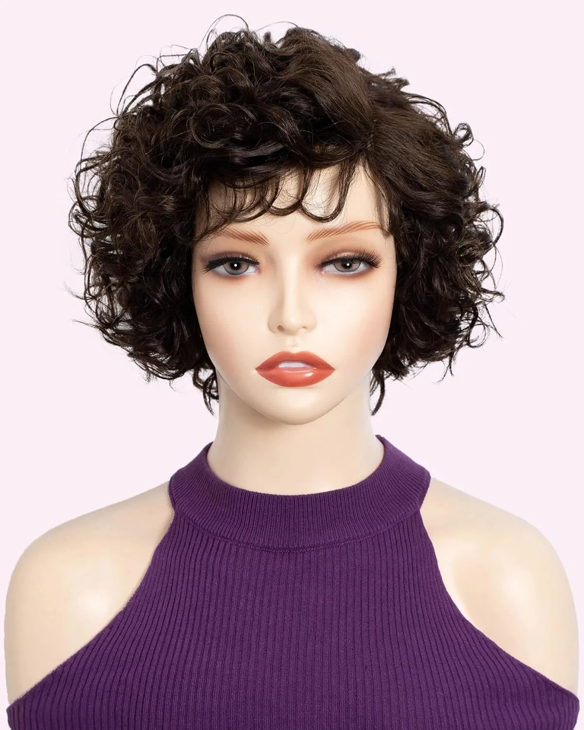 Женский парик FASHION IDOL Pixie Curly из натуральных волос Fashion Idol, 4