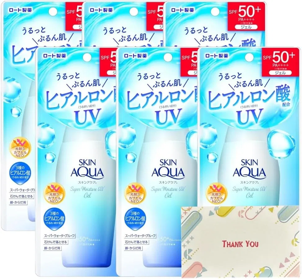 Солнцезащитный гель Skin Aqua Super Moisture UV Gel Kunutonn, 110 г, набор 6 шт