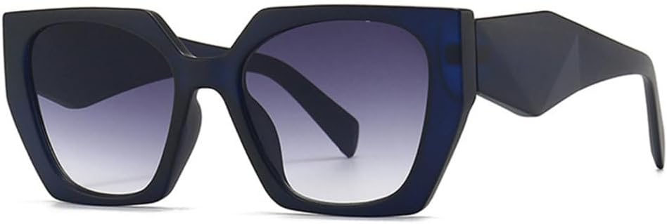 

Ретро-солнцезащитные очки «кошачий глаз» с многоугольными линзами, разноцветные, модные женские, с прозрачным градиентом, защита от УФ-излучения UV400, мужские солнцезащитные очки generic, Blue Gray Gradient