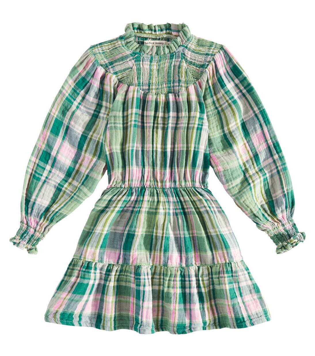 

Платье из хлопка в шотландскую клетку в Гренландии The New Society, цвет garden tartan