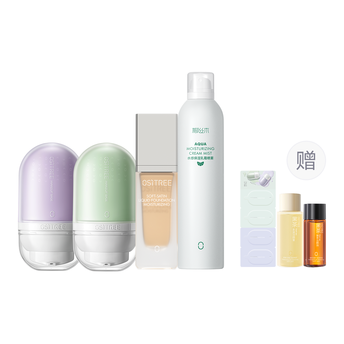 

Ositree Набор тонального крема radiant water glow с натуральной кремовой текстурой, увлажняющий, осветляющий, маскирующий тон кожи, 32 г