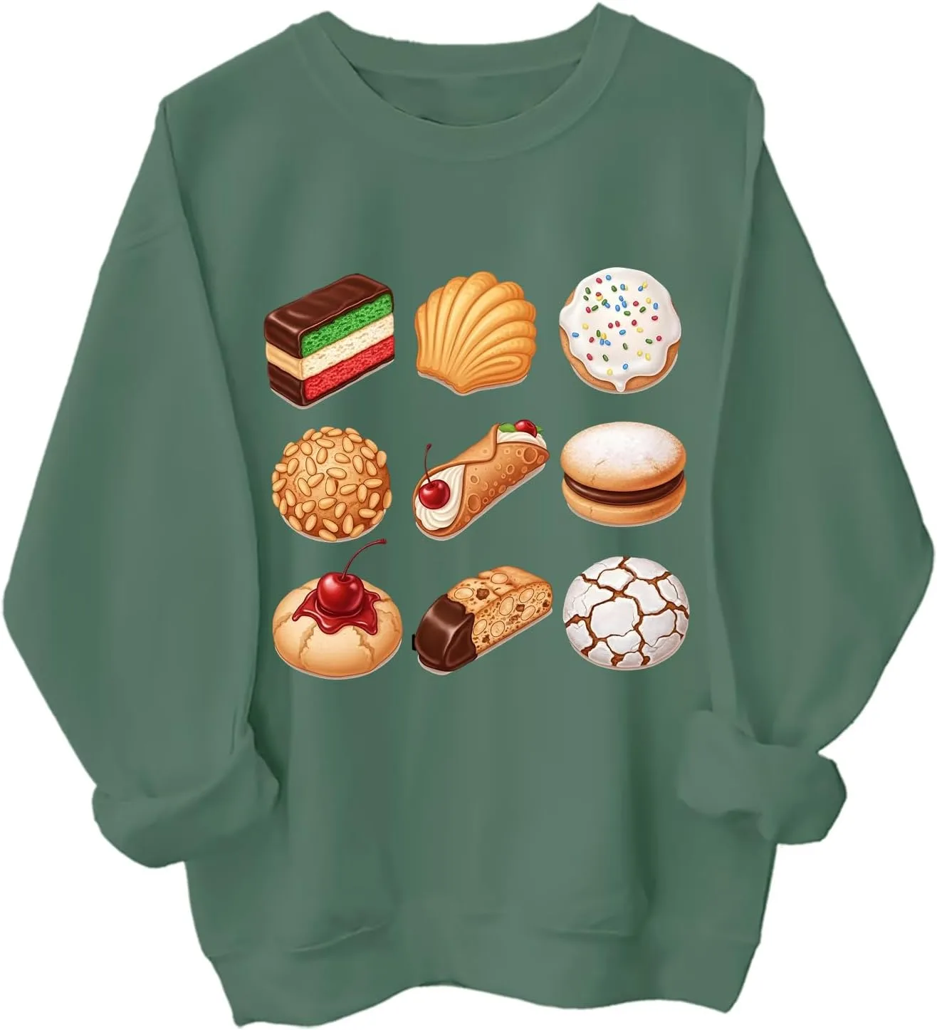 

Свитшут с принтом итальянского рождественского печенья Yuisi Doxn