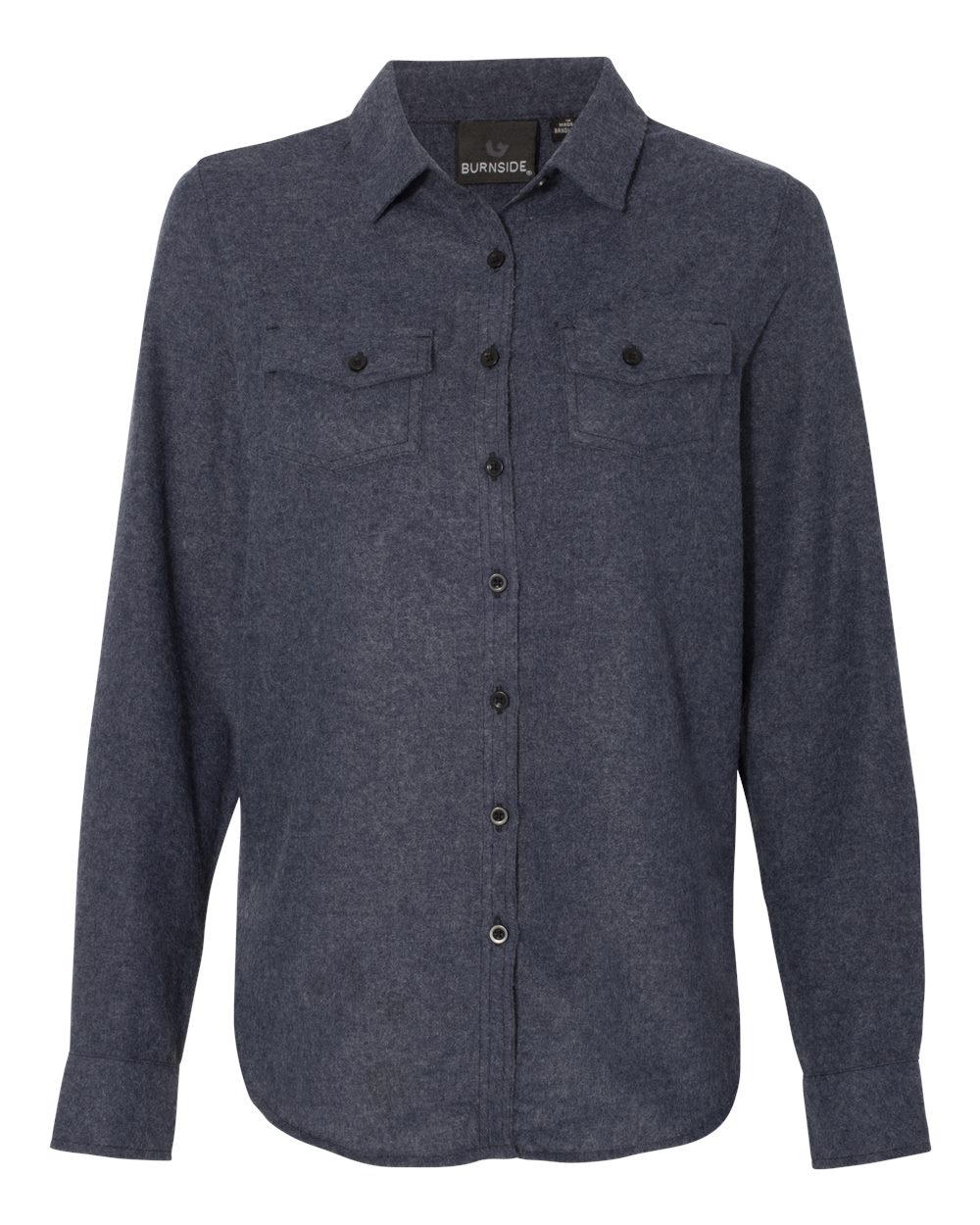 

Женская однотонная фланелевая рубашка с длинным рукавом Burnside, цвет denim