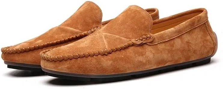 Мокасины из замши мужские, легкие, Brown PUGHGAETZF