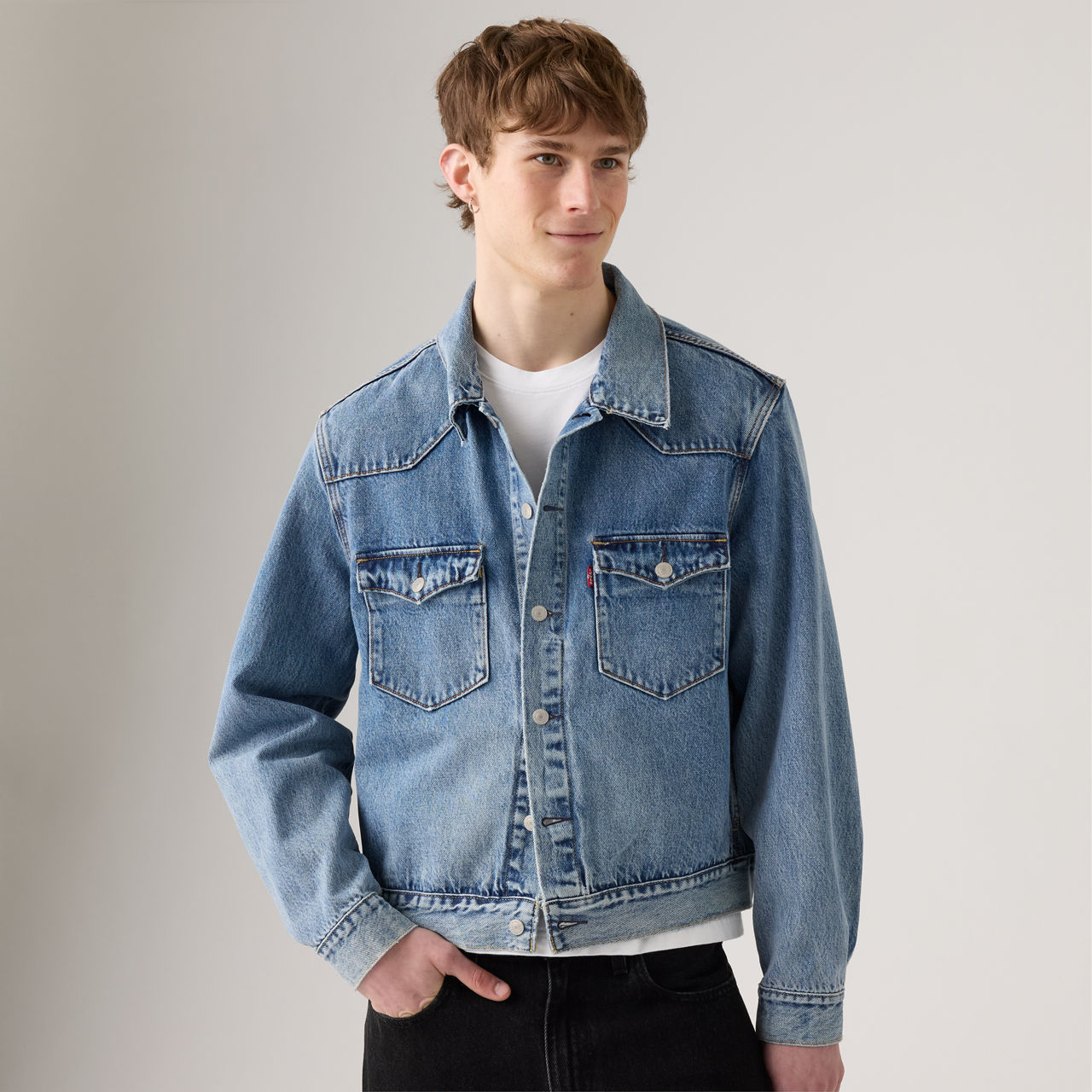 

Куртка дальнобойщика в стиле вестерн Levi's, Thats A Myth - Medium Wash