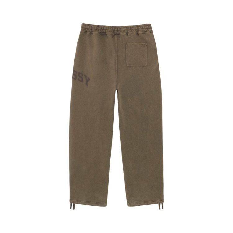 Брюки Stussy Faded Graphic Fleece Pant Olive, коричневый — фото 2