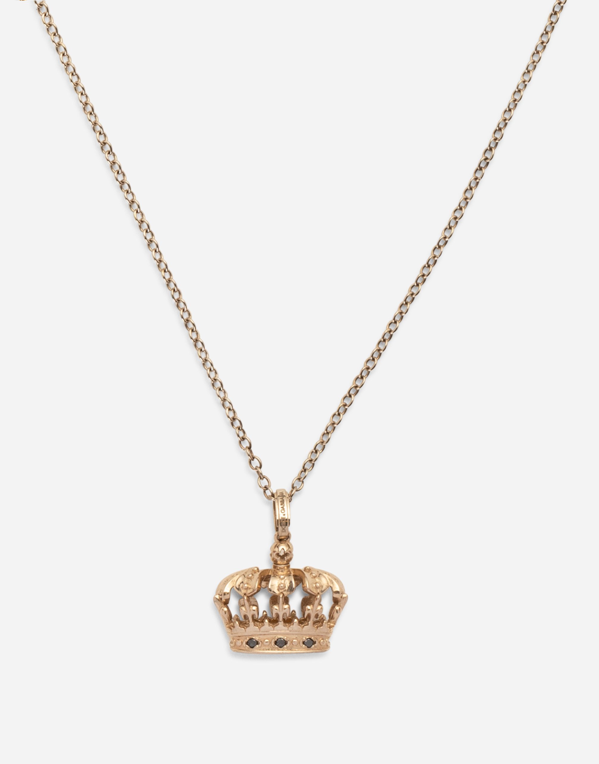 Кулон royal из белого золота 750 пробы с черными бриллиантами Dolce & Gabbana, золото — фото 2