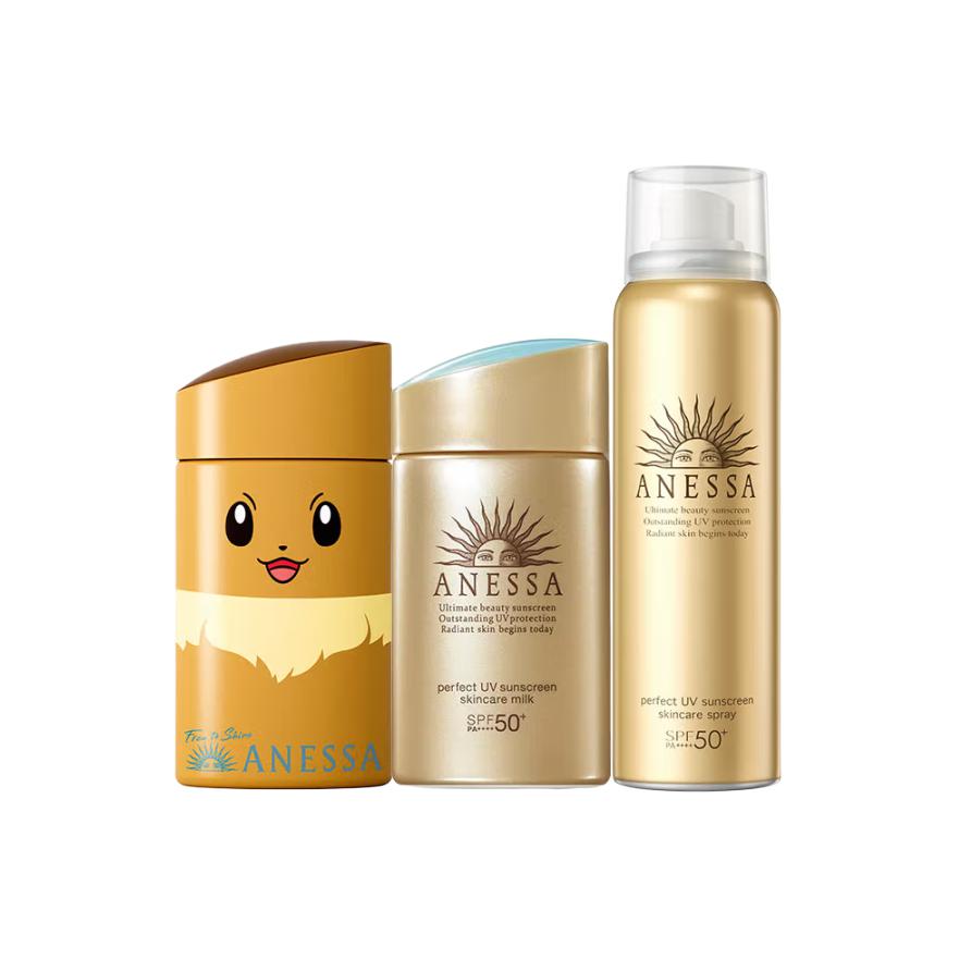 

ANRESHA x BAOKEMENG увлажняющий спрей солнцезащитный освежающий и успокаивающий 60мл+60мл+60г ANESSA