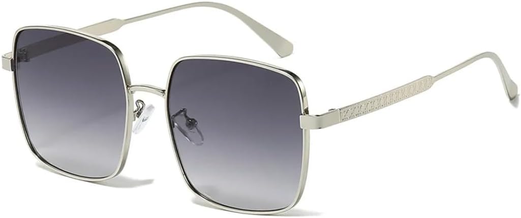 

Солнцезащитные очки с защитой от УФ-излучения UV400 | Тонкая оправа с градиентным переходом цвета | Линзы конфетных оттенков для женщин и мужчин, для занятий спортом на открытом воздухе и вождения DSVIGF, Silvery Gray