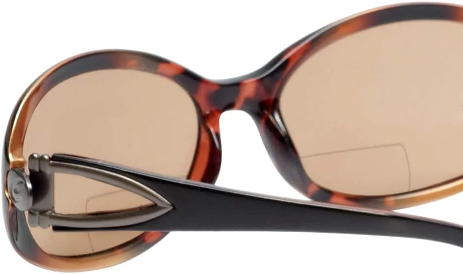 

Солнцезащитные очки Calabria 828 Oversized Polarized BiFocal +1.00 Tortoise Pewter Brown для женщин, с защитой от УФ-излучения, бифокальные, для чтения, Pewter