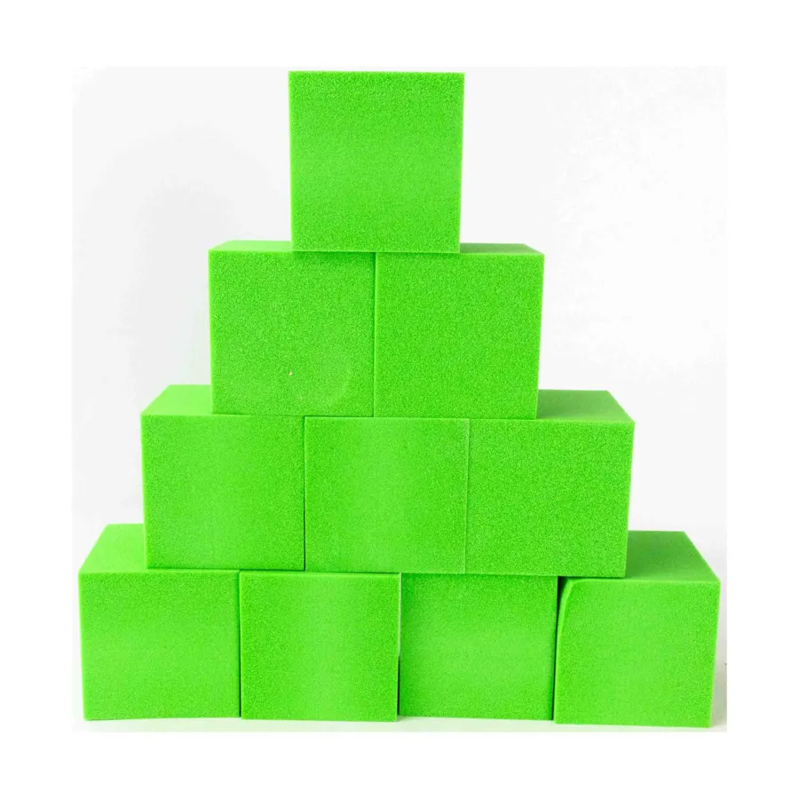 

d6 Пустые кубики из зеленого пенопласта, 50 мм (10), Dice - Foam (Koplow)