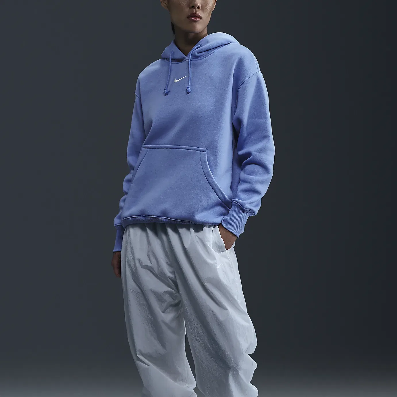 Толстовка Sportswear Phoenix Fleece Swoosh женская Pulse Sapphire Blue Nike — фото 4
