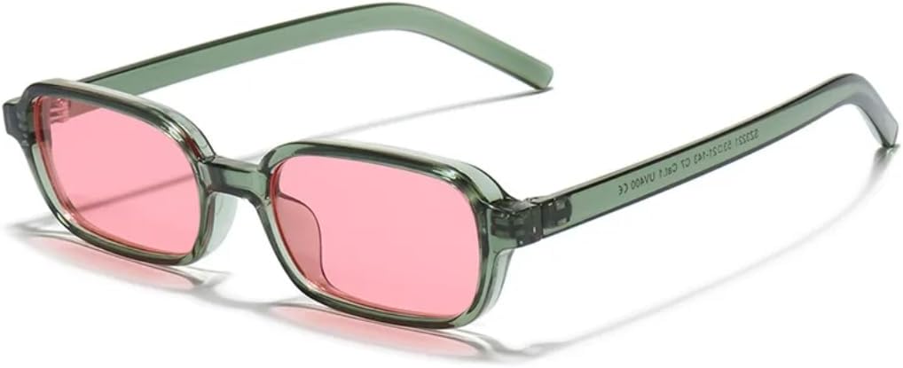 

Модные маленькие прямоугольные солнцезащитные очки для женщин, защита от УФ-излучения UV400, леопардовый принт, зеленые солнцезащитные очки для мужчин, панк-очки UUPTTPL, C7 Green Pink