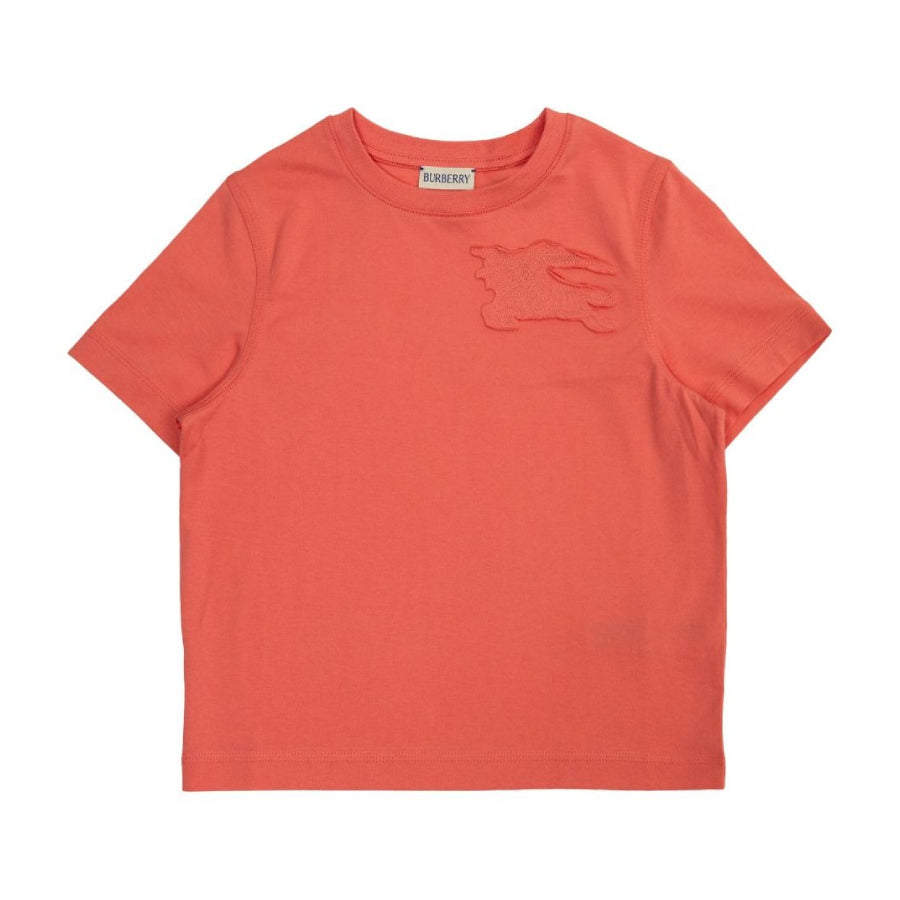 

Футболка хлопковая с нашивкой логотипа Burberry Kids, Pale Hibiscus