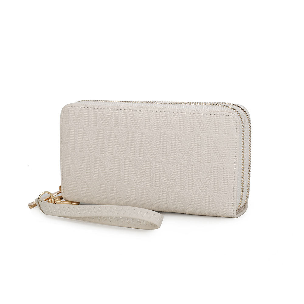 

Кошелек-кошелек Lisbette Wristlet Handbag M Signature MKF Collection By Mia K., бежевый
