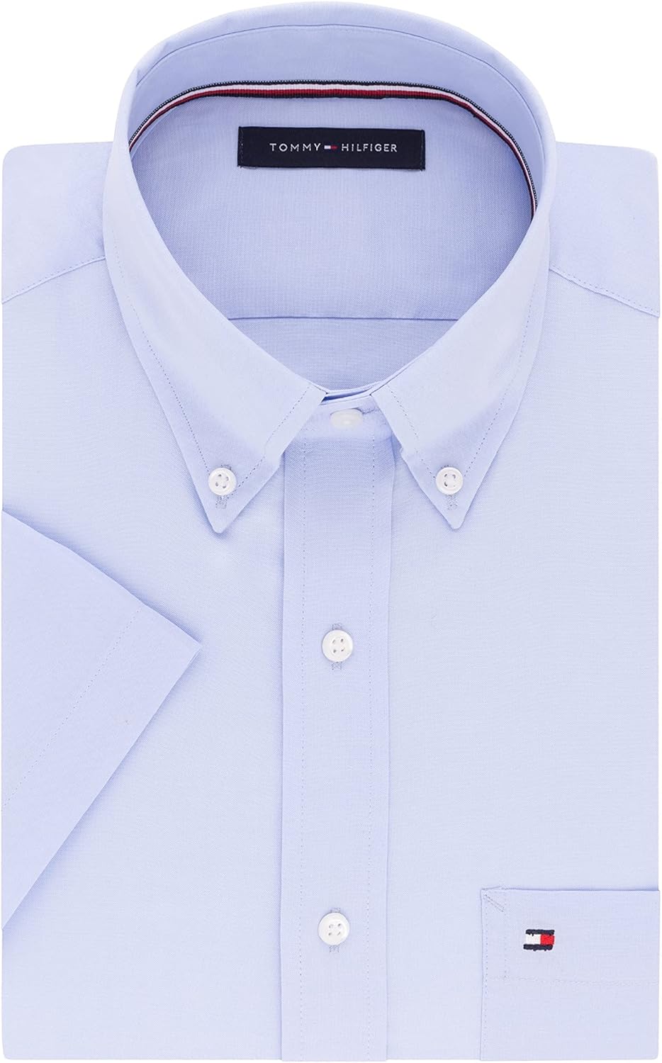 Рубашка Tommy Hilfiger с коротким рукавом и застежкой на пуговицы, Danish Blue — фото 3