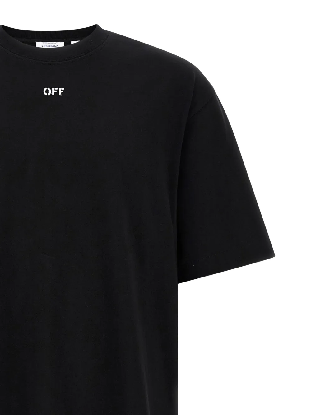 Футболка с принтом-логотипом и эффектом краски Off-White, черный — фото 3
