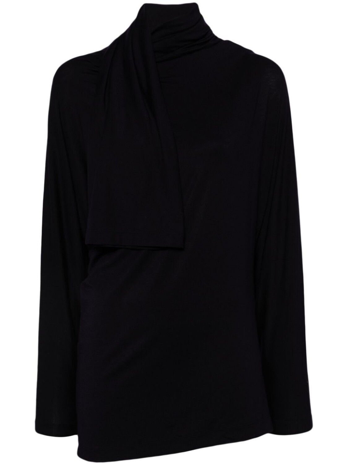 

Issey Miyake футболка с асимметричным вырезом, синий