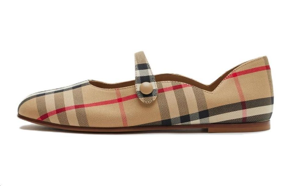 

Детские балетки Mary Jane в клетку Burberry