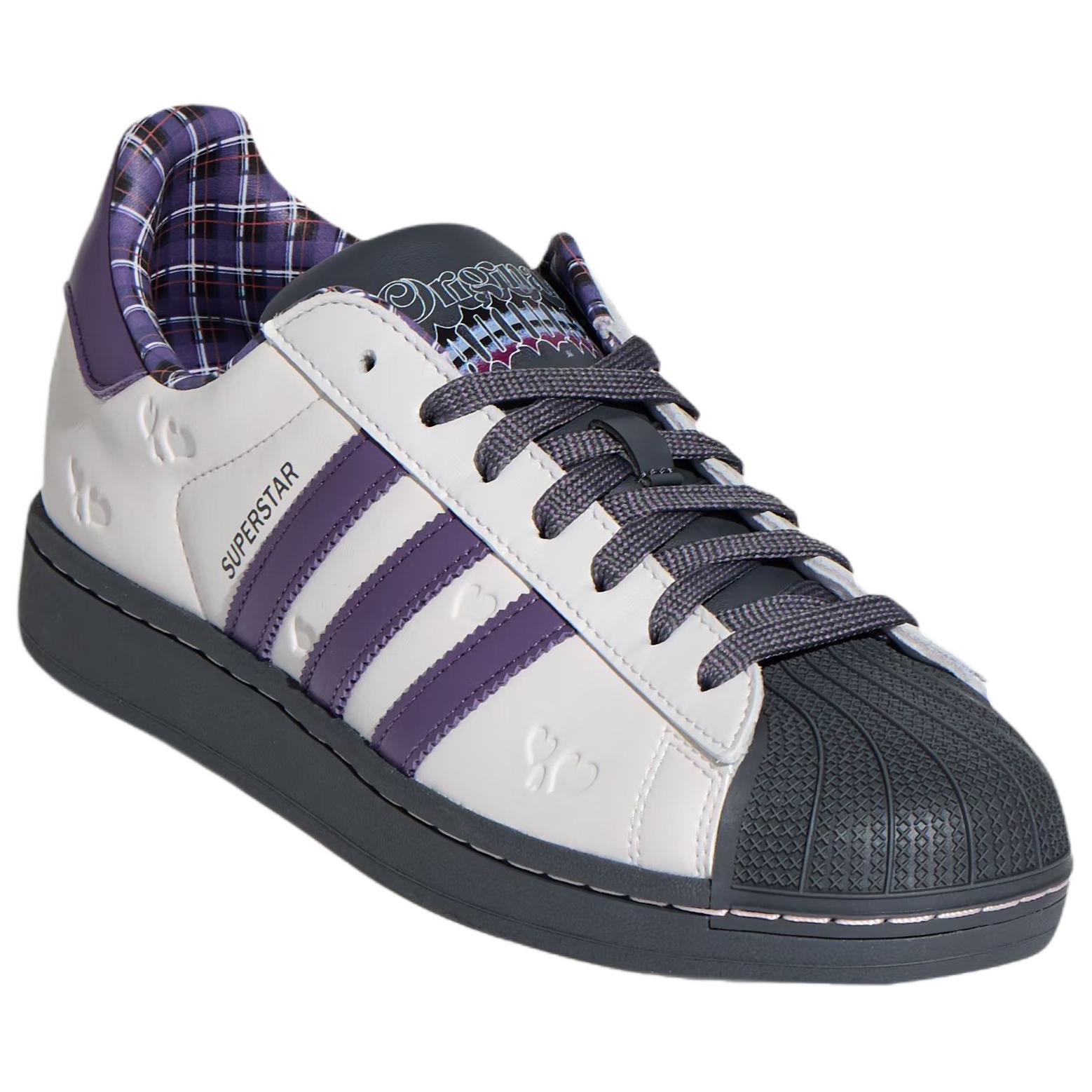 Adidas Originals Superstar 2 Skateboard Shoes Unisex White Dark Purple — фото 4