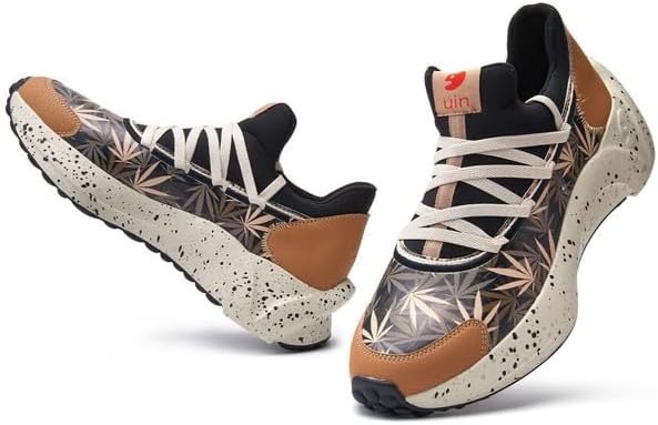 Мужские кроссовки UIN для путешествий и прогулок, легкие, слипоны, с широкой носочной частью, модные кеды Севилья, Sevilla Ⅵ - Camouflage Leaves 4 — фото 4