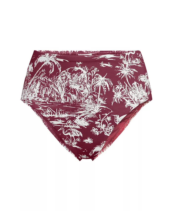 

Женские бикини-трусики Cheeky с высокой посадкой Lands' End, красный