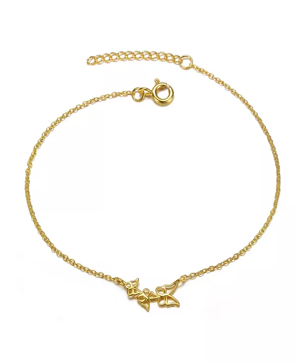 

Браслет с ажурной бабочкой, покрытый 14-каратным золотом Gigigirl, gold