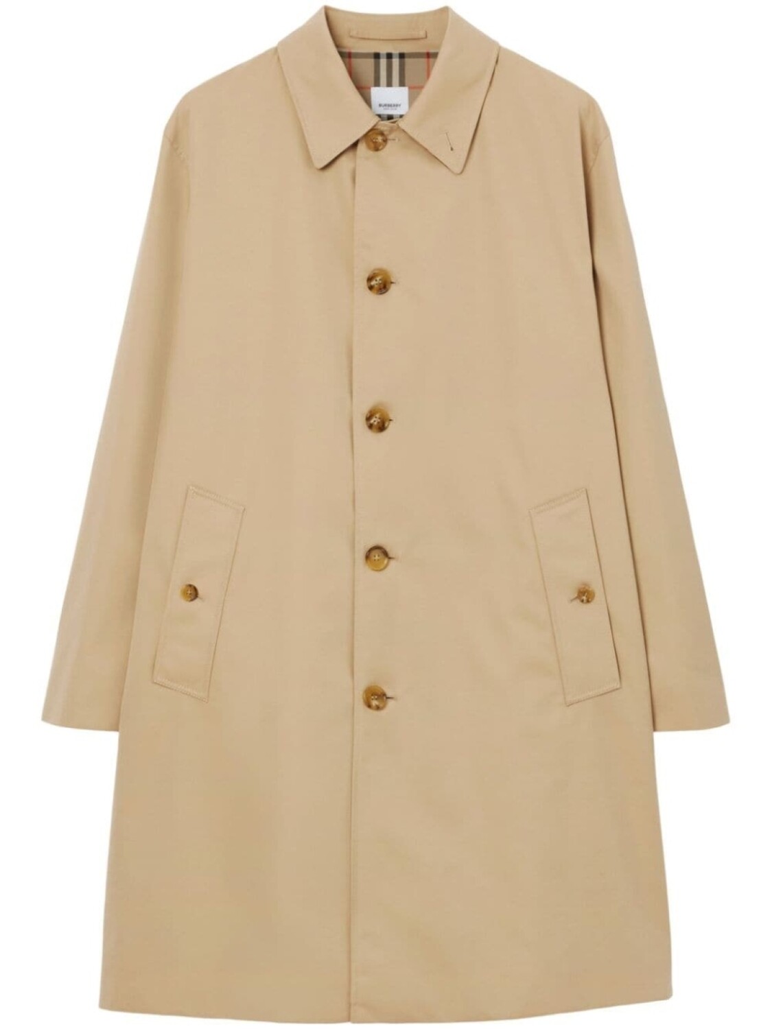 

Burberry габардиновое пальто, нейтральный цвет