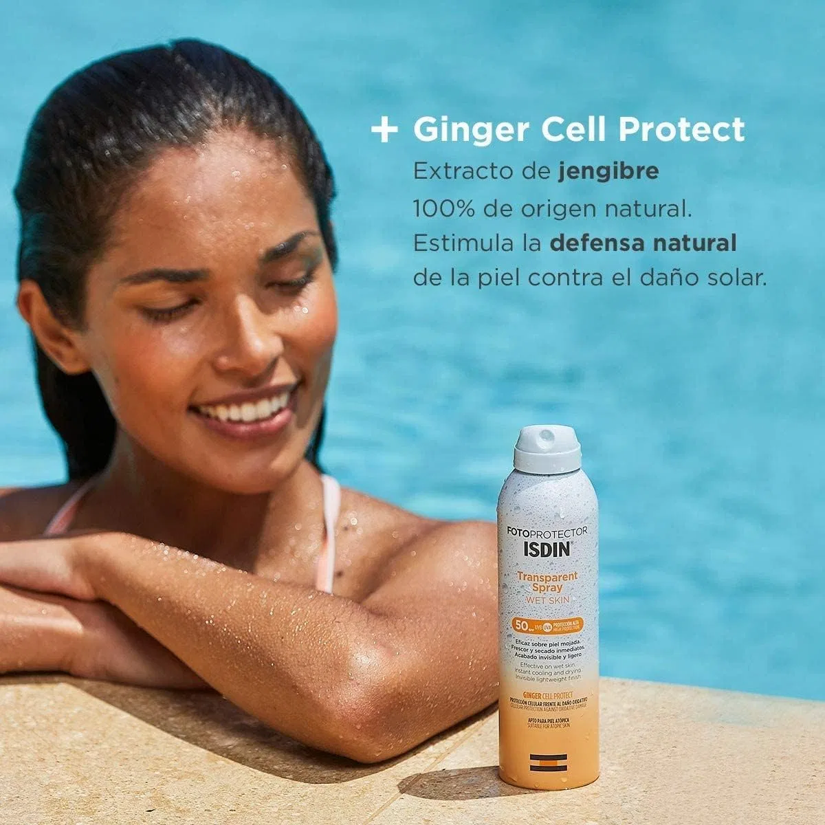 Водостойкий солнцезащитный спрей SPF 50 «Wet Skin Transparent Spray» от Fotoprotección Isdin Isdin — фото 4