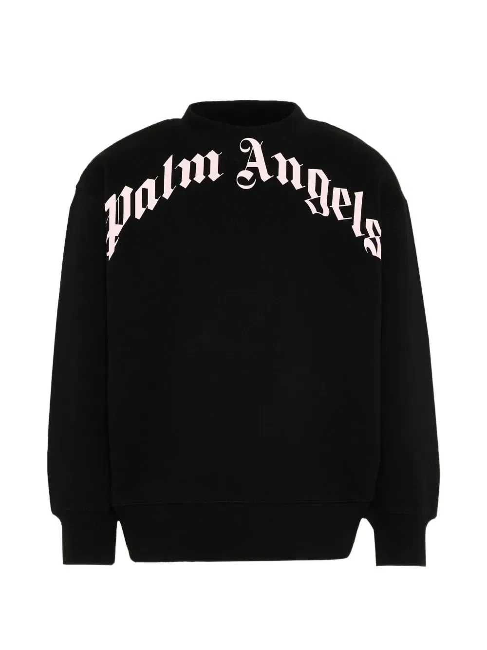 Свитшот с логотипом и круглым вырезом Palm Angels Kids, черный