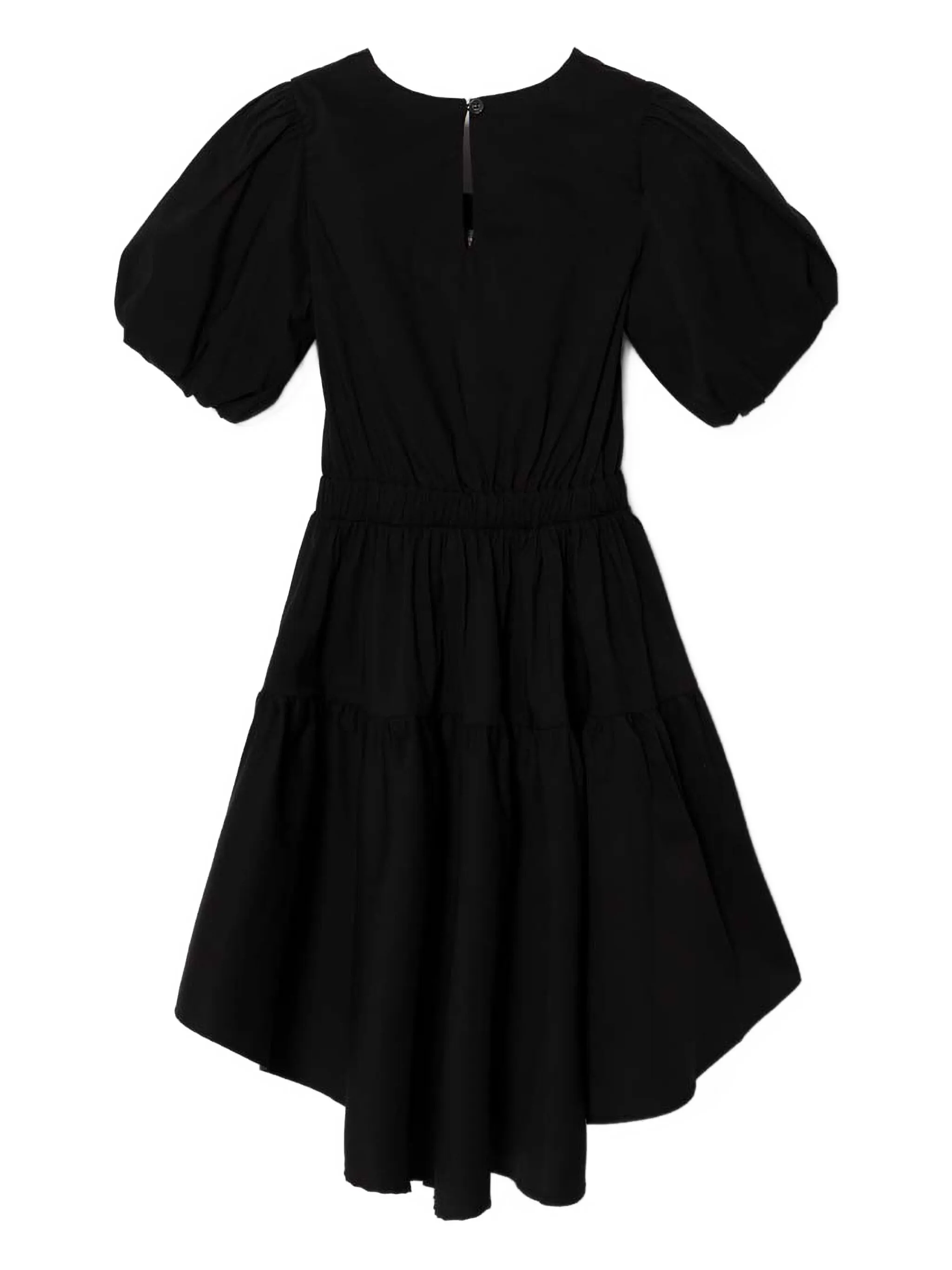 

Ярусное платье с объемными рукавами Pinko Kids, черный