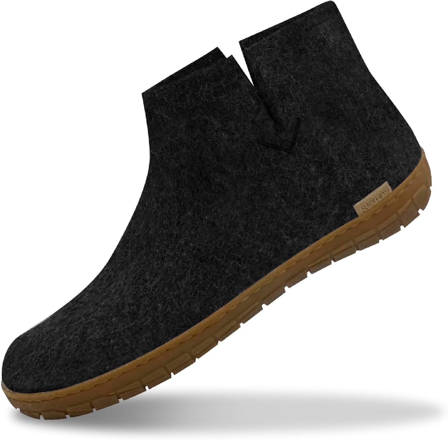 

Домашние тапочки Glerups с 100 шерстяной смесью и резиновой подошвой - Унисекс, Charcoal