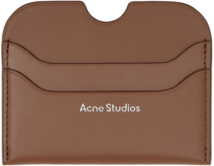 

Визитница из коричневой кожи Acne Studios, Camel brown