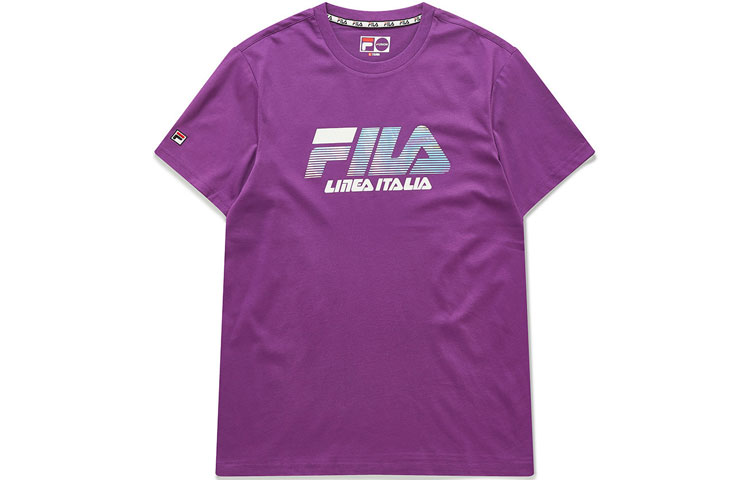 

Футболка унисекс виноградного цвета FILA FUSION