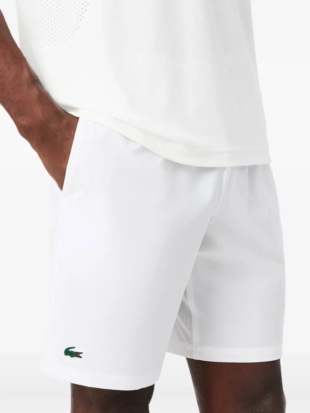 Шорты с логотипом X Новака Джоковича Lacoste, белый — фото 4