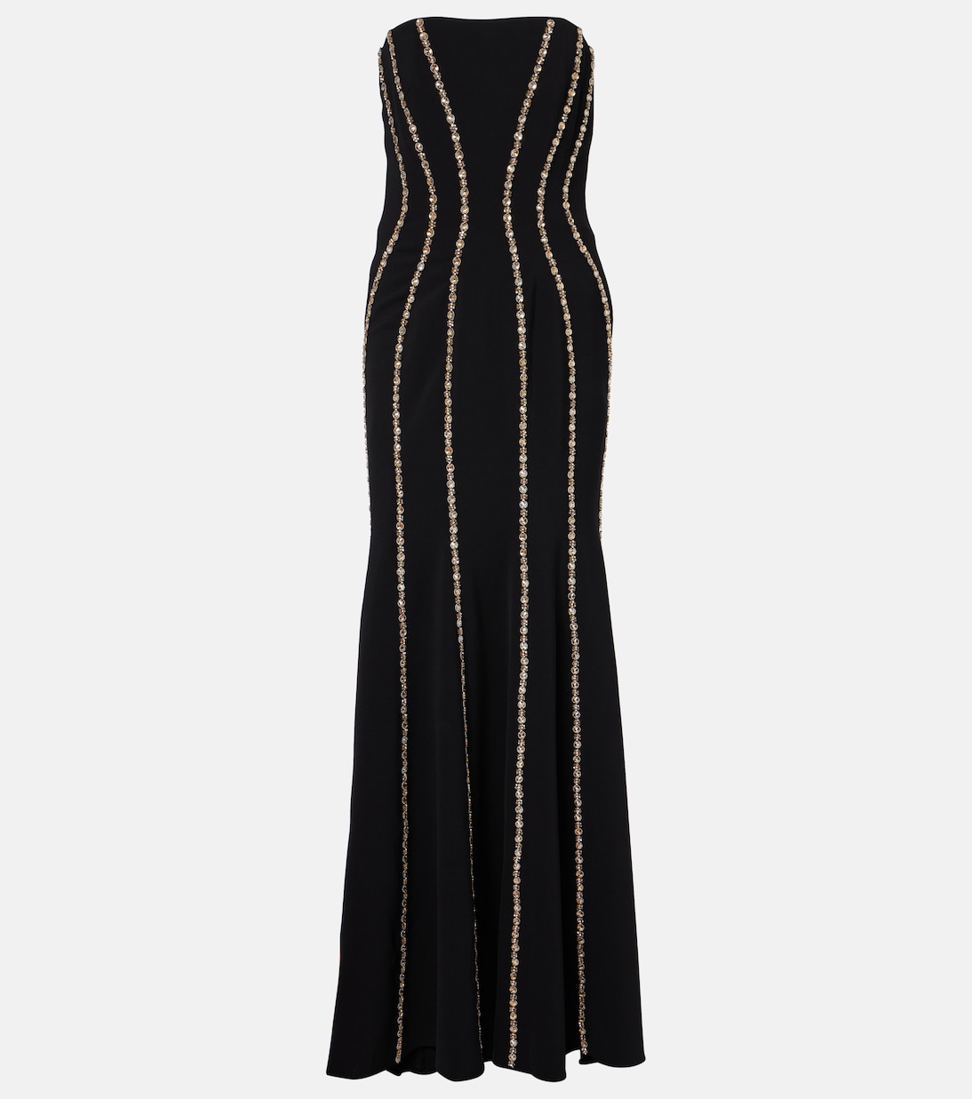 

Платье без бретелек с декором Dash Jenny Packham, Liquorice