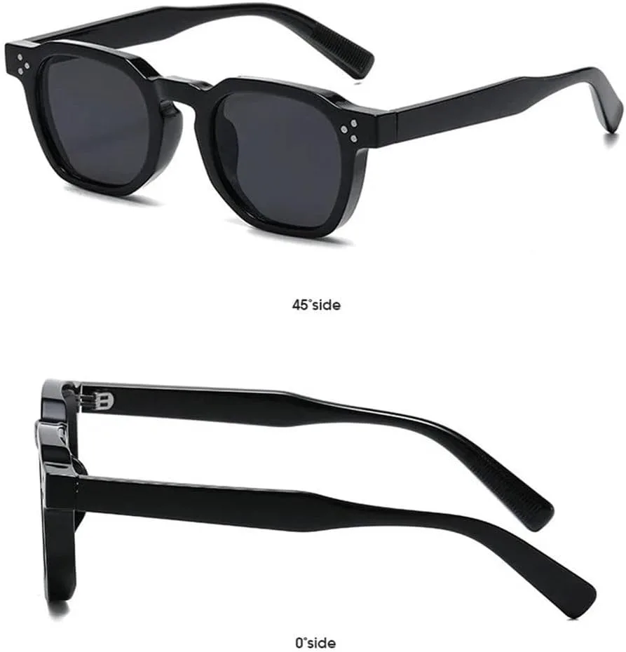 

Модные винтажные солнцезащитные очки овальной формы с заклепками для женщин и мужчин, с леопардовым принтом и оправой, защищающей от синего света HYYZZC, Tea Stripe