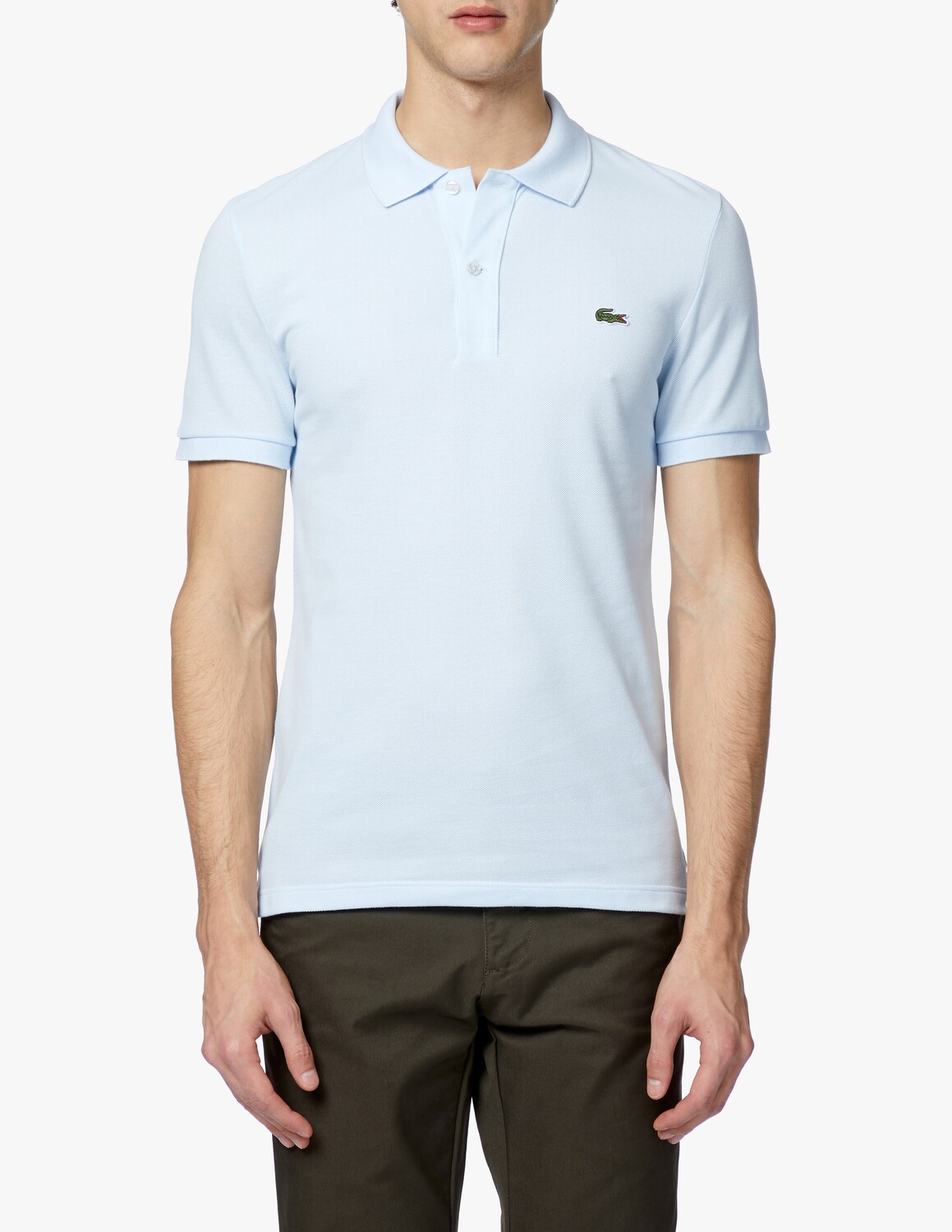 

Поло с короткими рукавами приталенного кроя Lacoste, цвет Azzurrino